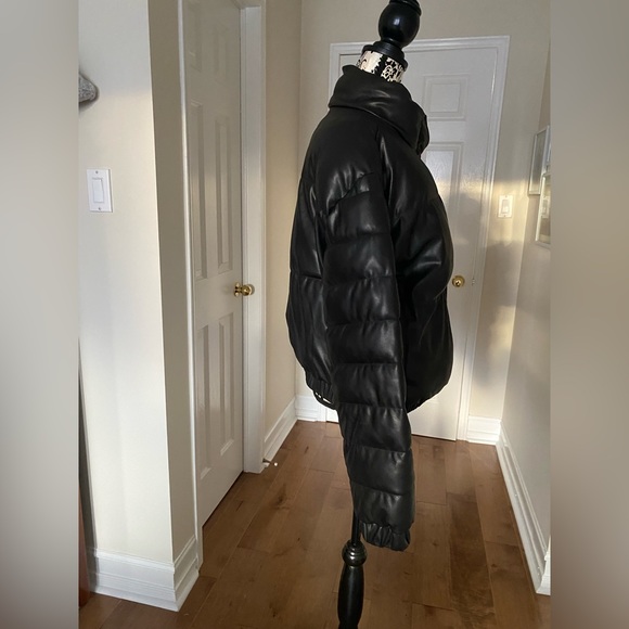 Guess Faux Leather Bomber Jacket - Picture 3 of 5